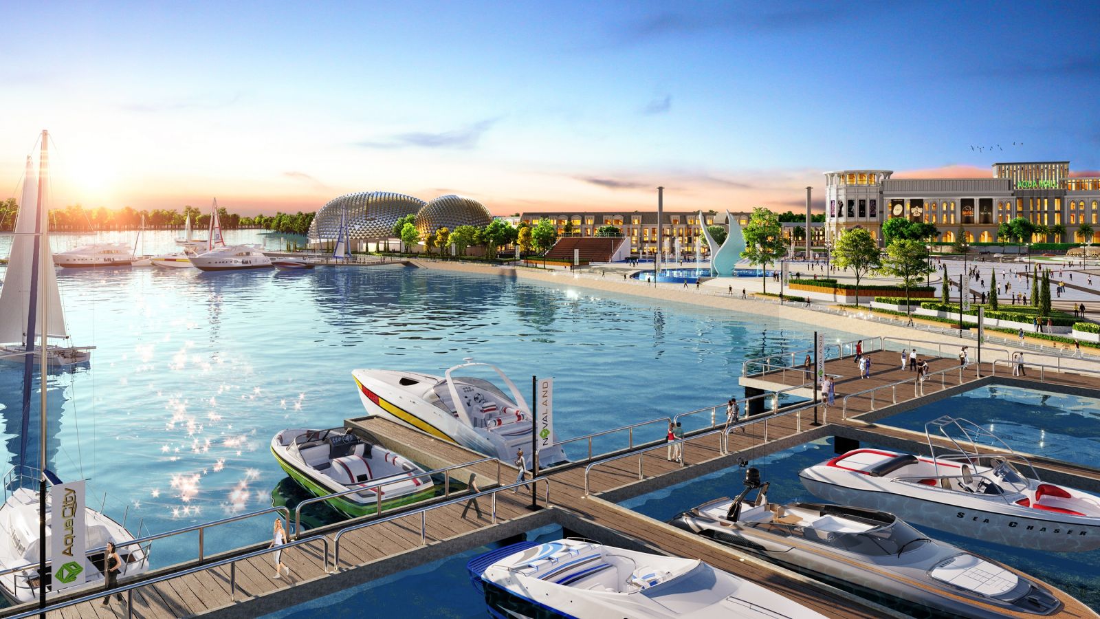 Tổ hợp bến du thuyền Aqua Marina sầm uất và đẳng cấp tại Aqua City dự kiến ra mắt vào cuối tháng 7 này