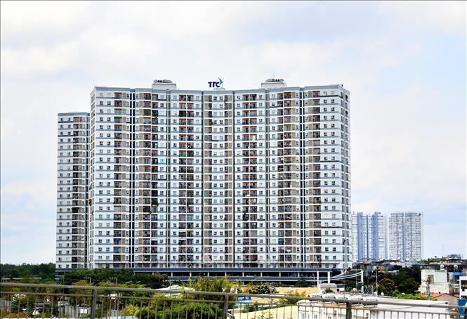 Khu cao tầng Jamona Apatment (Quận 7, Thành phố Hồ Chí Minh) được xem là dự án xã hội có quy mô lớn nhất Nam Sài Gòn. Ảnh: Hồng Đạt/TTXVN