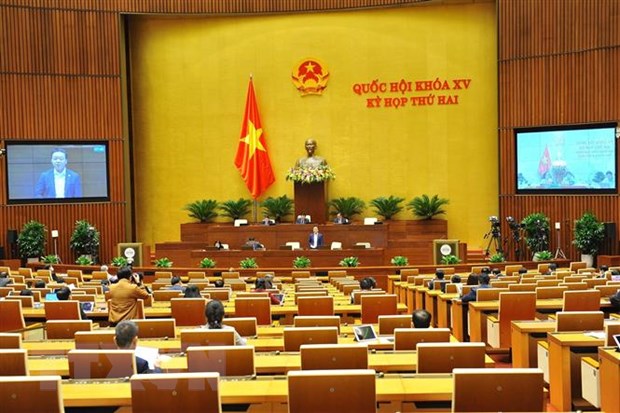Bộ trưởng Bộ Tài nguyên và Môi trường Trần Hồng Hà phát biểu giải trình, làm rõ một số vấn đề đại biểu Quốc hội nêu. (Ảnh: TTXVN)