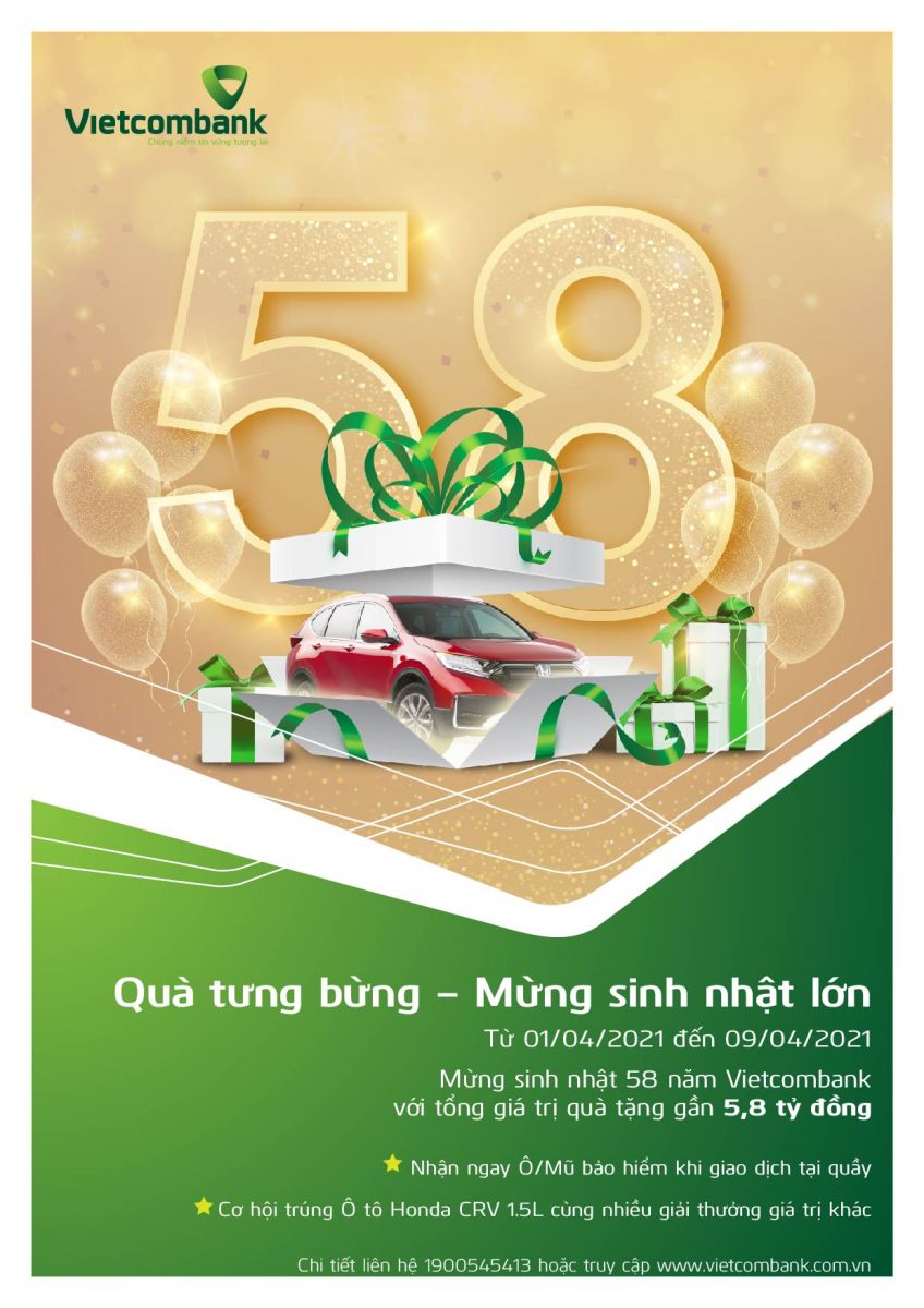 Vietcombank triển khai “Quà tưng bừng - Mừng sinh nhật lớn”