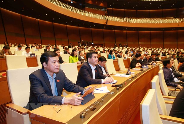 Đoàn đại biểu Quốc hội tỉnh Thái Bình tại kỳ họp.