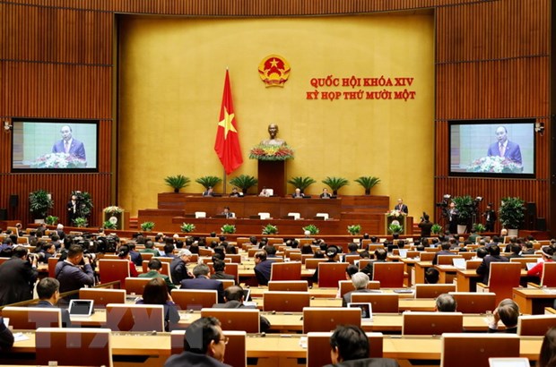 Thủ tướng Nguyễn Xuân Phúc trình bày báo cáo tổng kết của Chính phủ nhiệm kỳ 2016 - 2021.