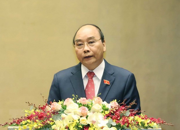Thủ tướng Nguyễn Xuân Phúc trình bày báo cáo tổng kết của Chính phủ nhiệm kỳ 2016-2021, sáng 24/3