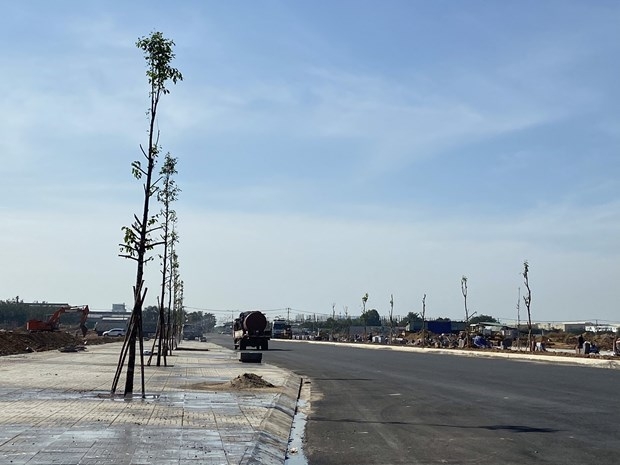 Một tuyến đường trong Khu tái định cư Lộc An-Bình Sơn phục vụ dự án sân bay Long Thành.