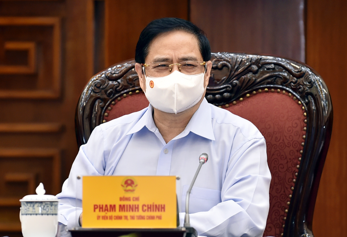 Thủ tướng Chính phủ Phạm Minh Chính phát biểu tại cuộc họp