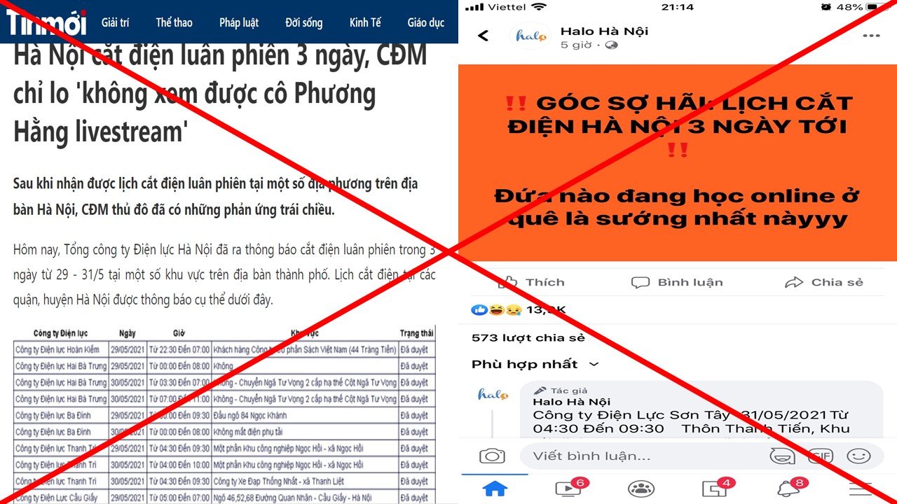 Thông tin về cắt điện luân phiên trên địa bàn thủ đô là không chính xác