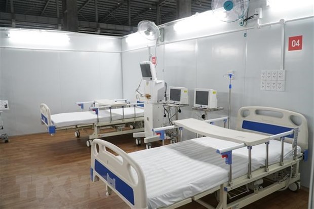 Giường bệnh, trang thiết bị y tế tại một trung tâm hồi sức
