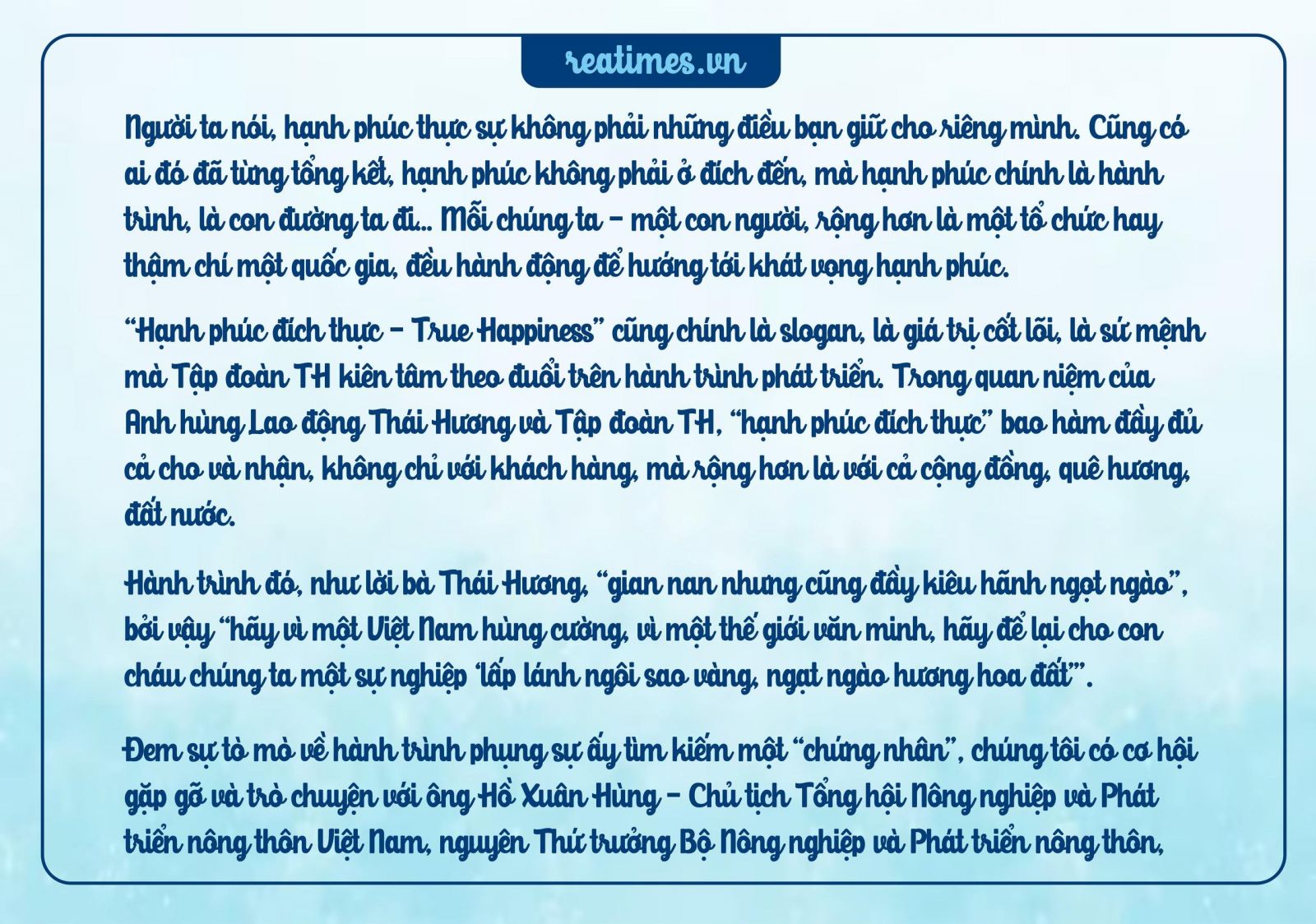 Anh hùng Lao động Thái Hương và triết lý tâm sáng hướng thiện dẫn dắt khát vọng kiến quốc- Ảnh 1.