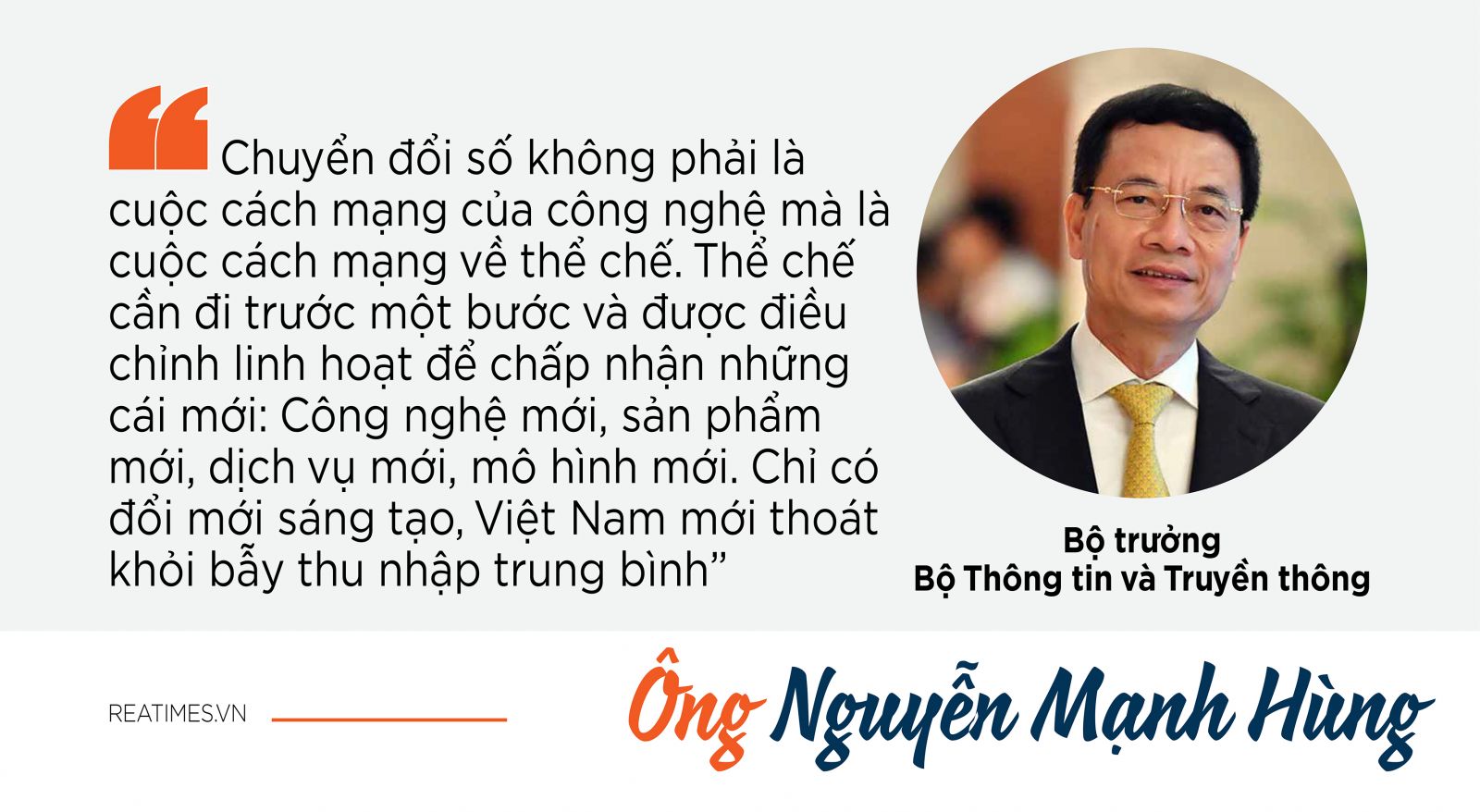Ông Nguyễn Mạnh Hùng nói về chuyển đổi số