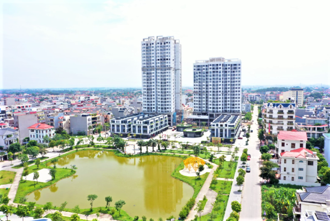 Quang cảnh dự án BV Diamond Hill - biểu tượng tiên phong, nâng tầm tiêu chuẩn chất lượng sống mới tại Bắc Giang.