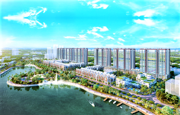 Tổ hợp chung cư Khai Sơn City tọa lạc trong khu vực có vị trí kết nối vùng hoàn hảo của bờ Đông Hà Nội (ảnh Chủ đầu tư)