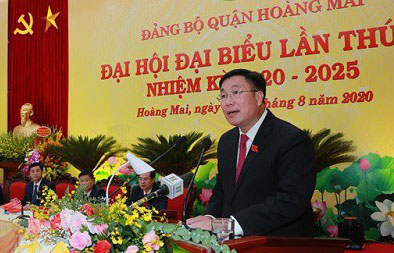 Ông Nguyễn Quang Hiếu, tân Bí thư quận Hoàng Mai