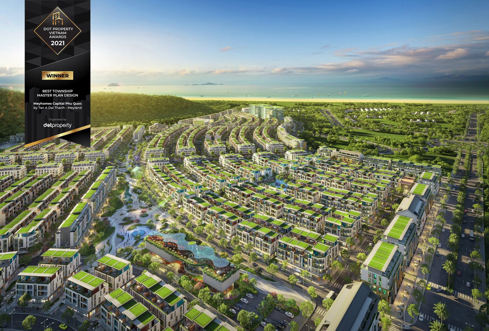 Meyhomes Capital Phú Quốc được vinh danh là: Dự án Phát triển Đô thị tốt nhất 2021 và Dự án có Quy hoạch thiết kế tổng thể tốt nhất 2021