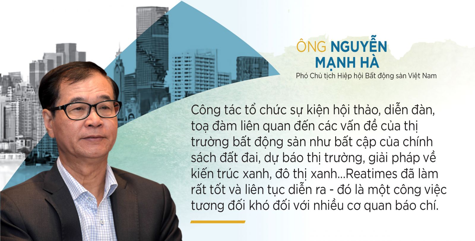 Ông Nguyễn Mạnh Hà, Phó Chủ tịch Hiệp hội Bất động sản Việt Nam, Chủ tịch Hội Môi giới Bất động sản Việt Nam