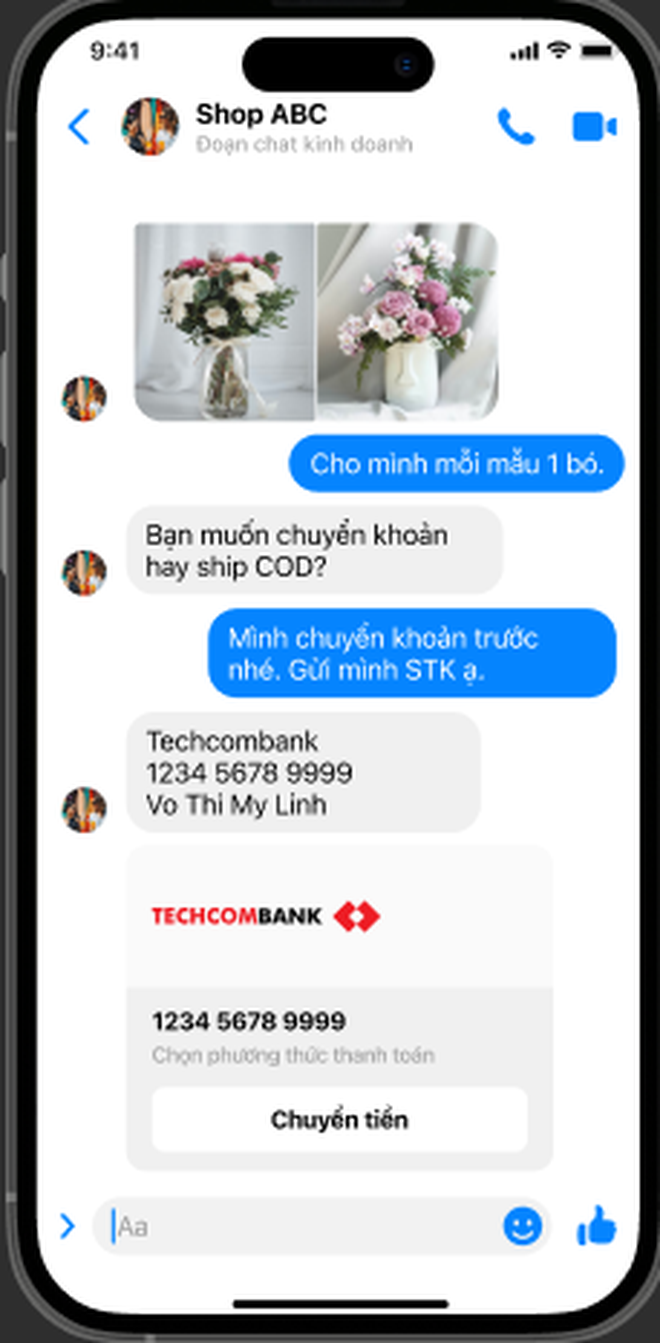 Techcombank tích hợp tính năng chuyển tiền qua Messenger, nâng cao trải nghiệm giao dịch liền mạch cho khách hàng- Ảnh 1.