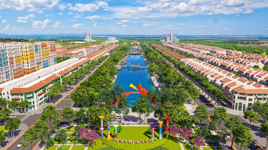 Sun Urban City sẽ thu hút cư dân và du khách nhờ loạt tiện ích nghỉ dưỡng, vui chơi giải trí đa dạng. Ảnh phối cảnh minh họa