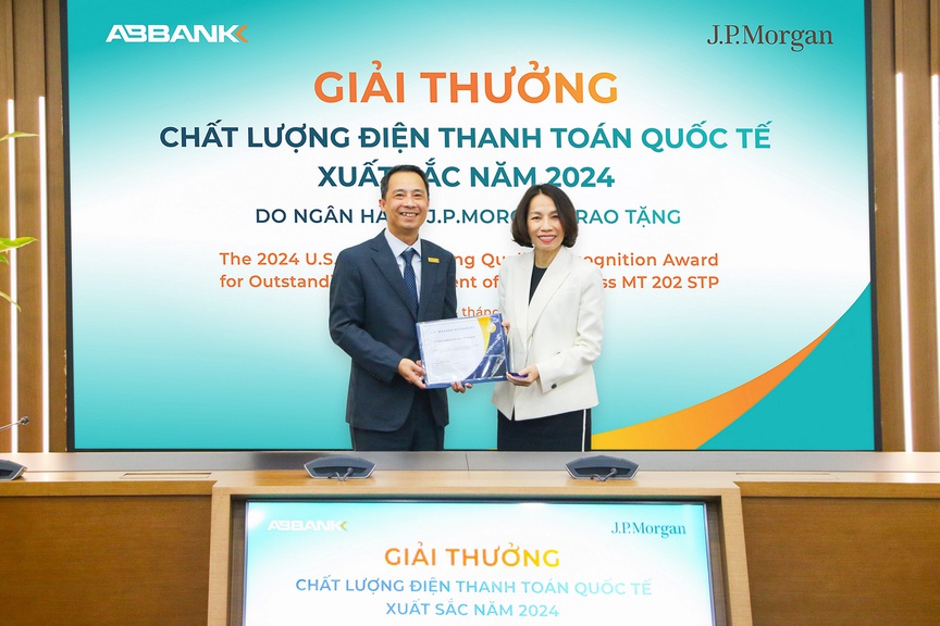 ABBank được vinh danh Ngân hàng có “Chất lượng điện thanh toán quốc tế xuất sắc 2024"- Ảnh 1.