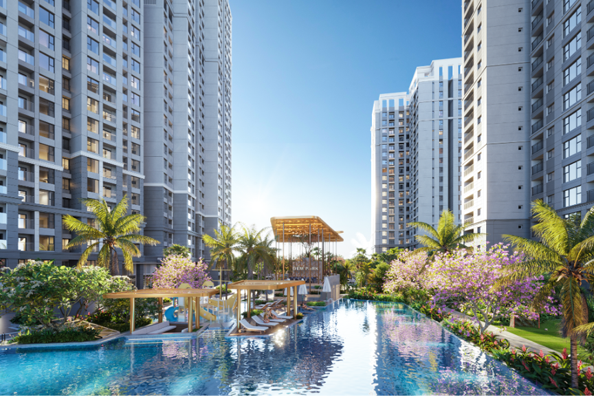 Thảm xanh đa tầng bao bọc căn hộ Gem Park- Ảnh 1.