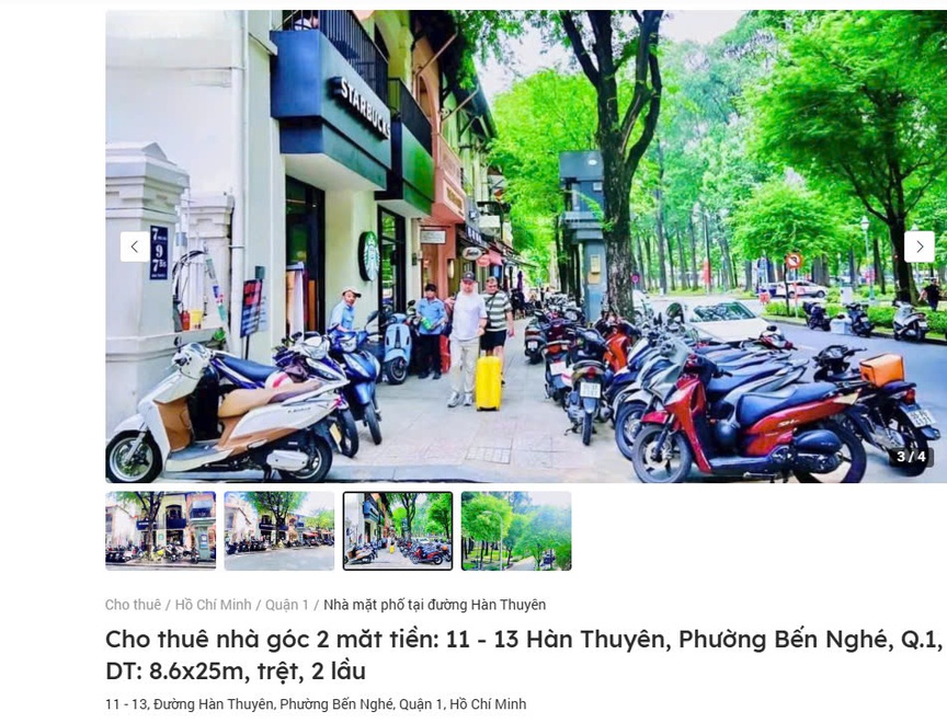 Thông tin rao bán 11-13 Hàn Thuyên, TP. HCM. Nguồn ảnh: Batdongsan.com.vn