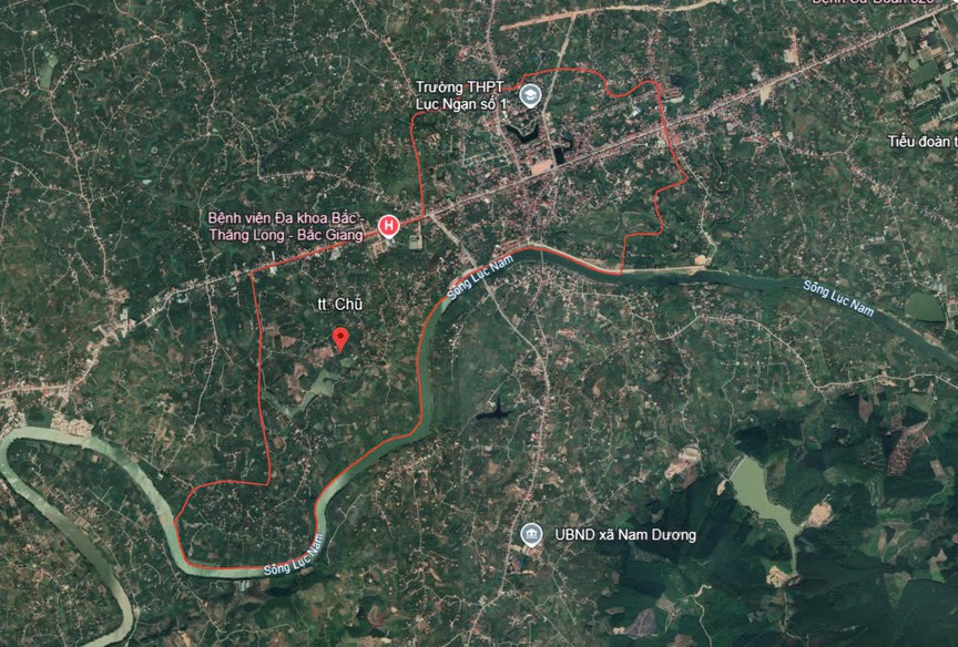 Vị trí địa lý thị trấn Chũ, huyện Lục Ngạn, tỉnh Bắc Giang Vị trí địa lý thị trấn Chũ, huyện Lục Ngạn, tỉnh Bắc Giang