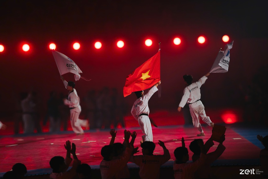 Quốc kỳ tung bay trong Giải Taekwondo Cảnh sát Châu Á mở rộng năm 2024- Ảnh 10.