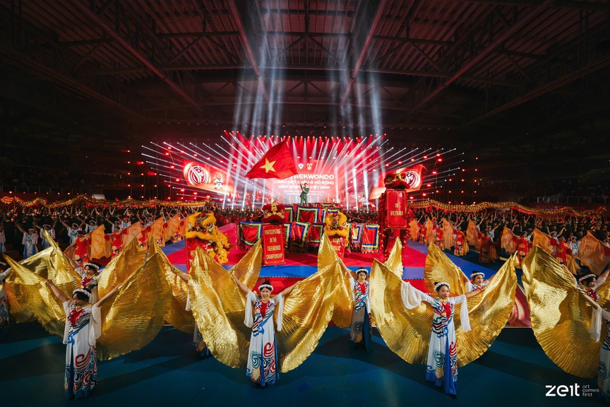 Quốc kỳ tung bay trong Giải Taekwondo Cảnh sát Châu Á mở rộng năm 2024- Ảnh 5.