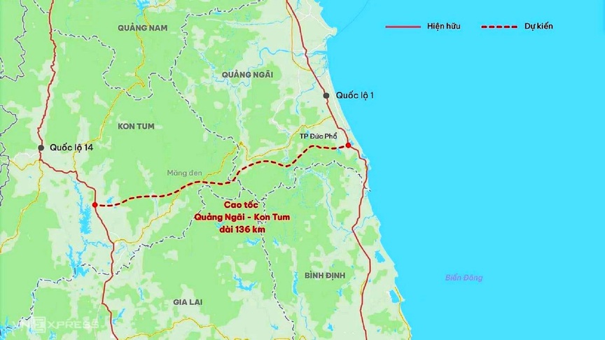 Nghiên cứu bổ sung cao tốc Quảng Ngãi - Kon Tum vào quy hoạch đường bộ- Ảnh 1.