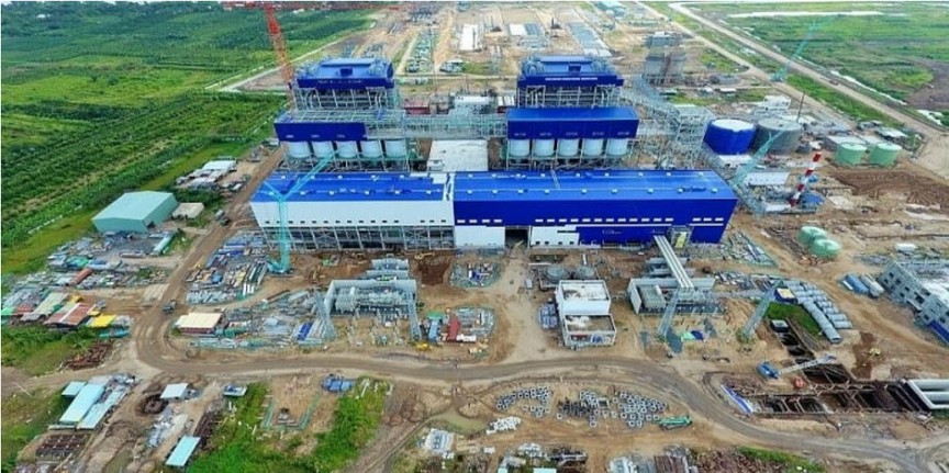 Dự án Điện lực Dầu khí Sông Hậu 1, được xây dựng tại ấp Phú Xuân, thị trấn Mái Dầm, huyện Châu Thành, HG.