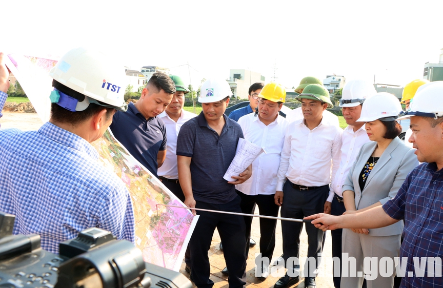 Bắc Ninh: Kiểm tra tiến độ dự án Vành đai 4 - Vùng thủ đô- Ảnh 1.