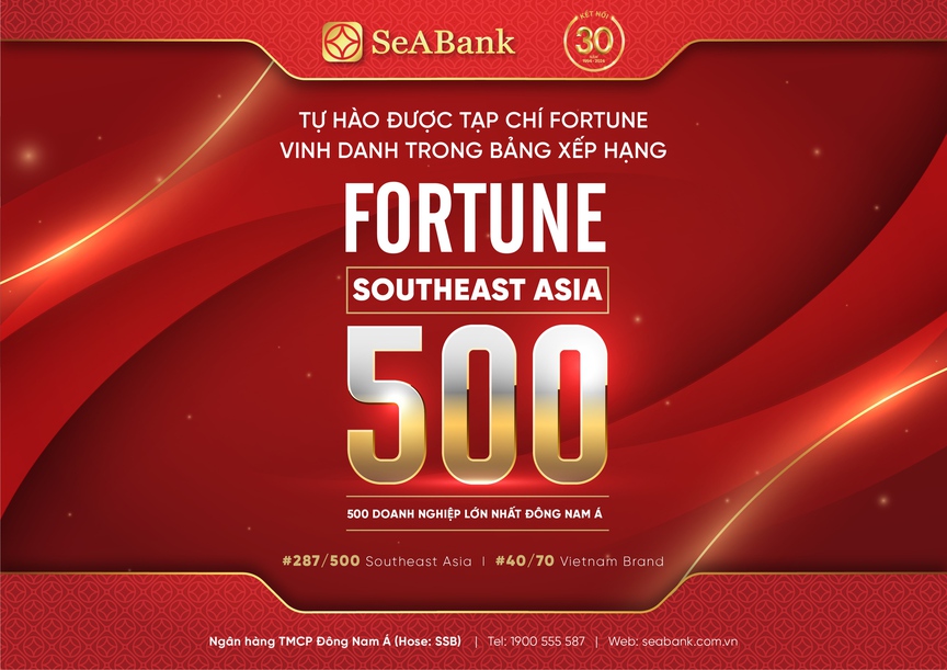 SeABank được Fortune vinh danh trong bảng xếp hạng lần đầu công bố - Fortune Southeast Asia 500- Ảnh 1.