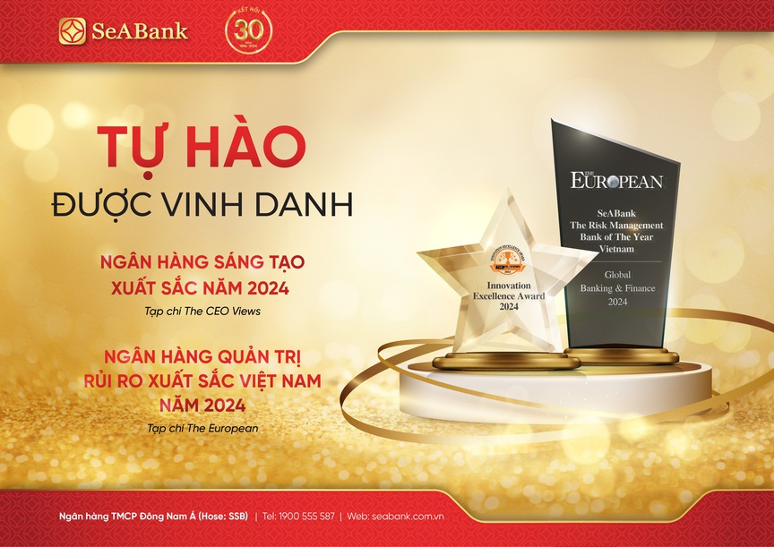 SeABank được vinh danh giải thưởng quốc tế Ngân hàng Quản trị rủi ro xuất sắc và Ngân hàng sáng tạo xuất sắc- Ảnh 1.