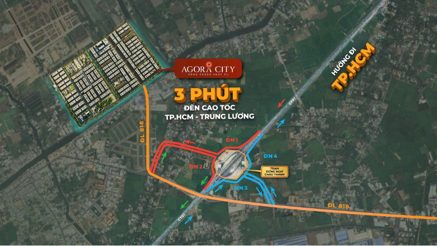 Long An: Agora City đón sóng nút giao cao tốc TP.HCM – Trung Lương- Ảnh 1.