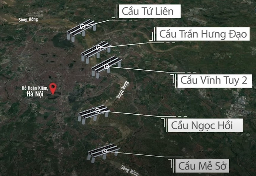 Vài tháng nữa, 3 cây cầu vượt sông Hồng hàng chục nghìn tỷ khởi công, các siêu đô thị nào được hưởng lợi?- Ảnh 1.