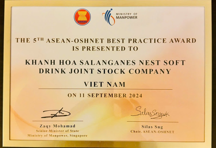 Sanvinest Khánh Hòa nhận giải thưởng ASEAN về an toàn và sức khỏe nghề nghiệp- Ảnh 2.