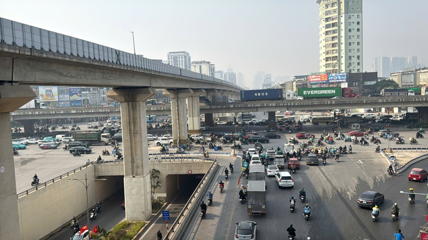 Nút giao thông 4 tầng tại khu vực Khuất Duy Tiến - Nguyễn Trãi - Nguyễn Xiển - Vành đai 3. Nguồn ảnh: Báo Kinh tế Đô thị