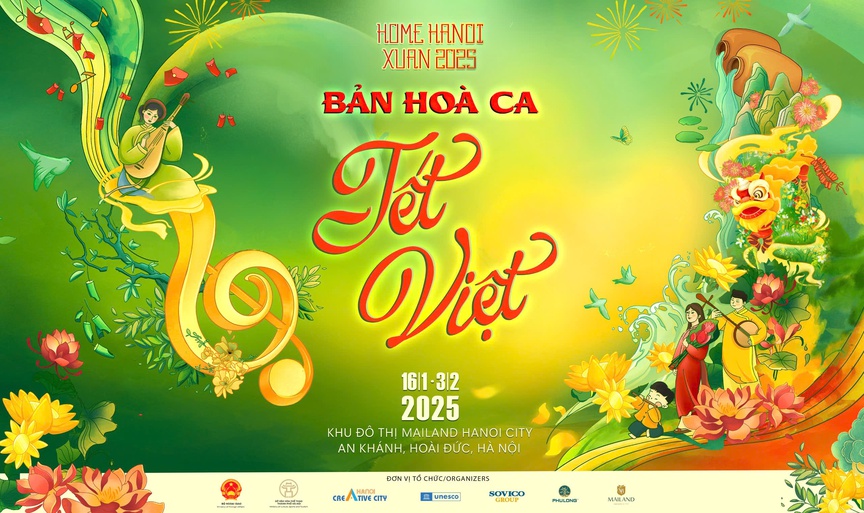 Ngân nga “Bản hòa ca Tết Việt” tại đường hoa Home Hanoi Xuan 2025- Ảnh 1.