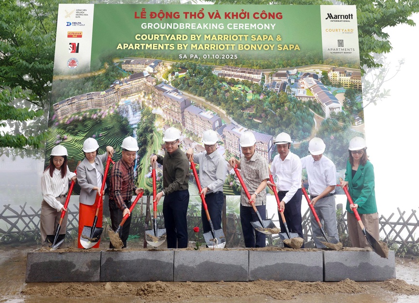 Tập đoàn Alphanam tổ chức lễ động thổ và khởi công Khách sạn Courtyard by Marriott Sapa & Khu căn hộ Apartments by Marriott Bonvoy- Ảnh 1.