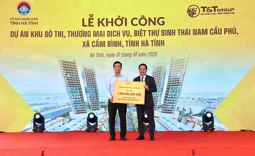 T&T Group khởi công khu đô thị sinh thái kiểu mẫu đầu tiên ở phía Nam Hà Tĩnh- Ảnh 4. T&T Group khởi công khu đô thị sinh thái kiểu mẫu đầu tiên ở phía Nam Hà Tĩnh- Ảnh 4.