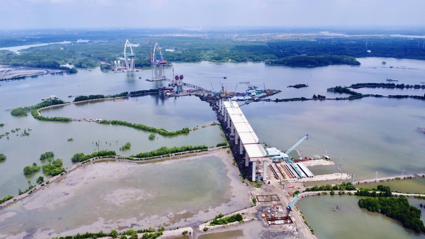 Việt Nam sắp sở hữu cầu có nhịp chính dài nhất Đông Nam Á, kết nối 2 tỉnh thành giàu nhất cả nước- Ảnh 1.