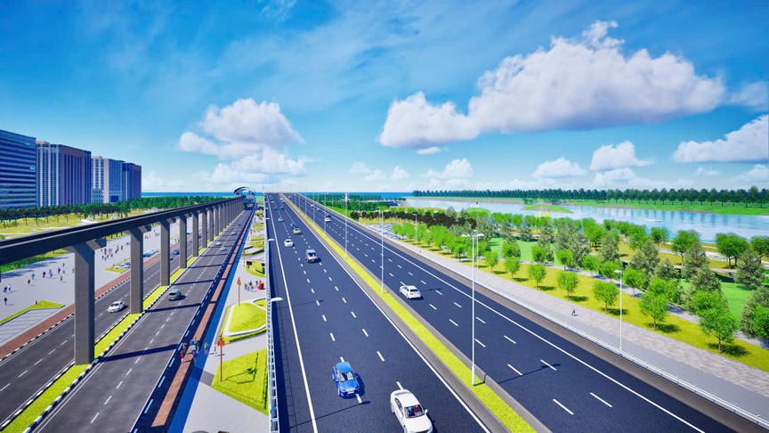 Phối cảnh dự án trục Đại lộ cảnh quan sông Hồng. Nguồn ảnh: Hanoimoi.com Phối cảnh dự án trục Đại lộ cảnh quan sông Hồng. Nguồn ảnh: Hanoimoi.com