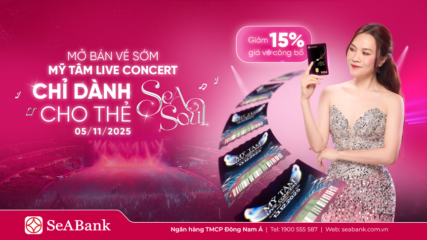 SeABank mang cơ hội săn vé miễn phí cho khách hàng trải nghiệm Mỹ Tâm Live Concert 2025- Ảnh 2. SeABank mang cơ hội săn vé miễn phí cho khách hàng trải nghiệm Mỹ Tâm Live Concert 2025- Ảnh 2.