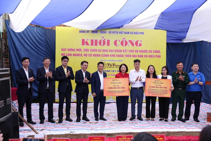 T&T Group tài trợ 13 tỷ đồng xây Nhà Đại đoàn kết và hệ thống camera an ninh tại xã Kiều Phú (Hà Nội)- Ảnh 1. T&T Group tài trợ 13 tỷ đồng xây Nhà Đại đoàn kết và hệ thống camera an ninh tại xã Kiều Phú (Hà Nội)- Ảnh 1.