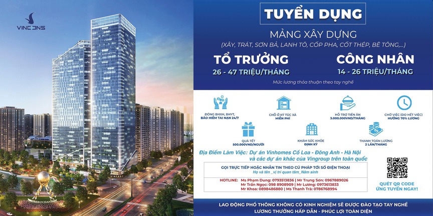 Thông tin tuyển dụng từ CTCP Phát triển và Đầu tư Xây dựng Vincons Thông tin tuyển dụng từ CTCP Phát triển và Đầu tư Xây dựng Vincons