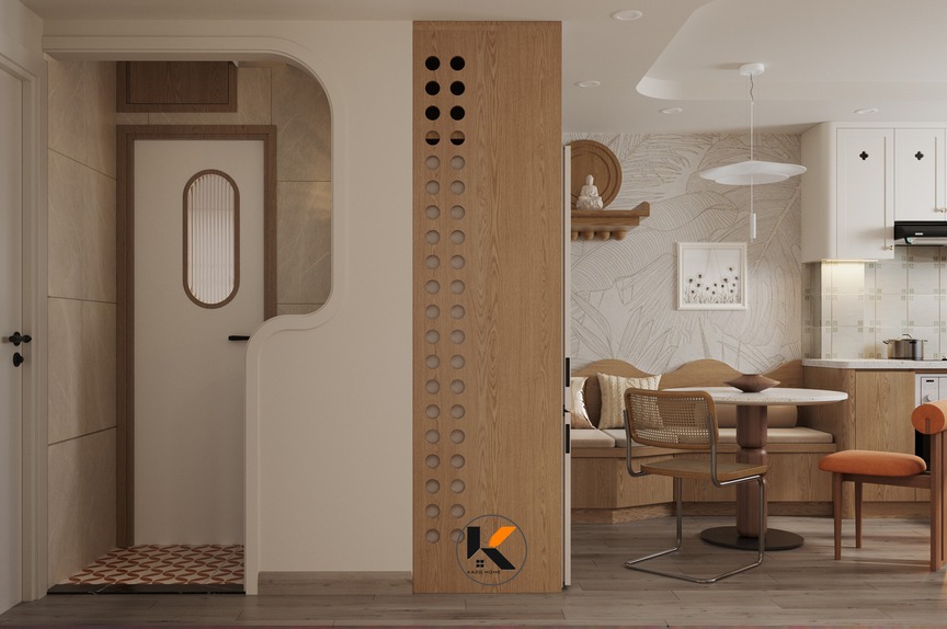 Hòa mình vào không gian tối giản và ấm cúng trong căn hộ 60m2 mang đậm phong cách Japandi thanh lịch- Ảnh 6.