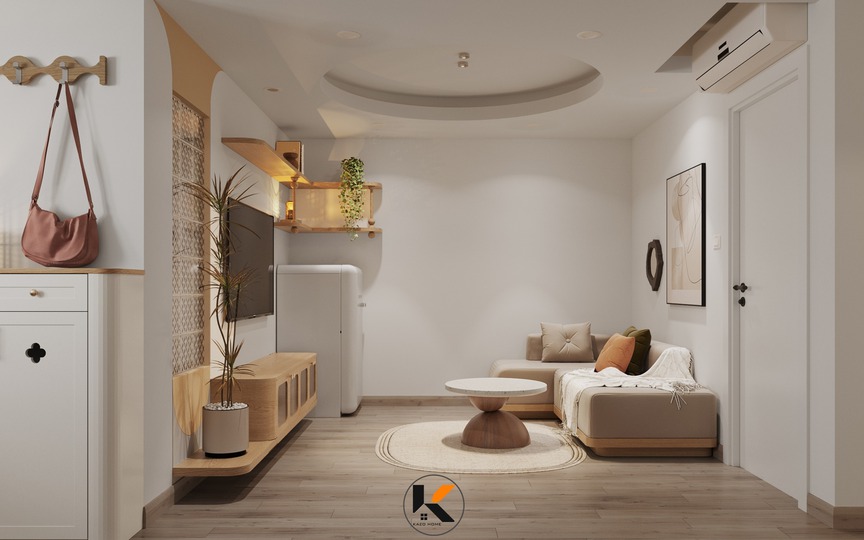 Hòa mình vào không gian tối giản và ấm cúng trong căn hộ 60m2 mang đậm phong cách Japandi thanh lịch- Ảnh 2.