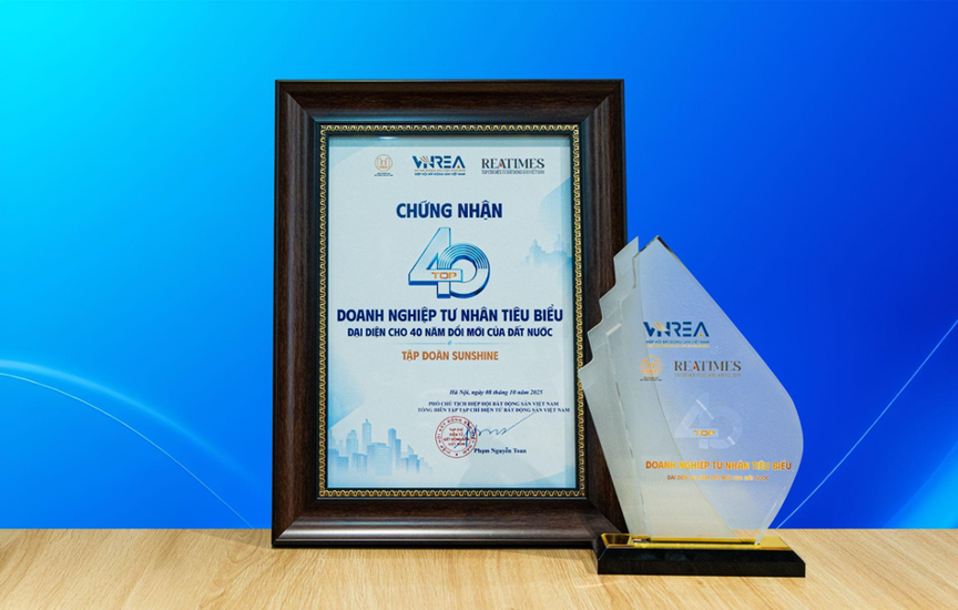 Sunshine Group được vinh danh trong Top 40 Doanh nghiệp tư nhân tiêu biểu đại diện cho 40 năm Đổi mới- Ảnh 1. Sunshine Group được vinh danh trong Top 40 Doanh nghiệp tư nhân tiêu biểu đại diện cho 40 năm Đổi mới- Ảnh 1.