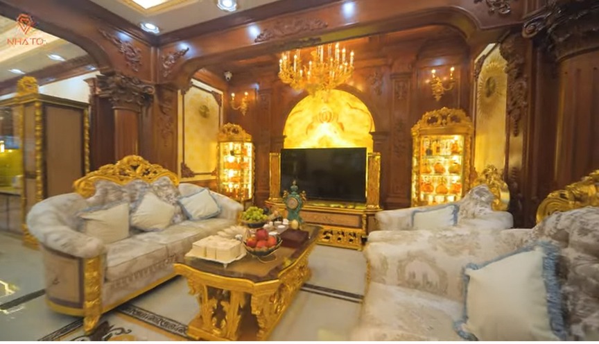 Căn biệt thự dát vàng giữa lòng Kinh Bắc: Không gian 370m2 như châu Âu thu nhỏ, giường ngủ mạ vàng như cung điện xưa- Ảnh 4.