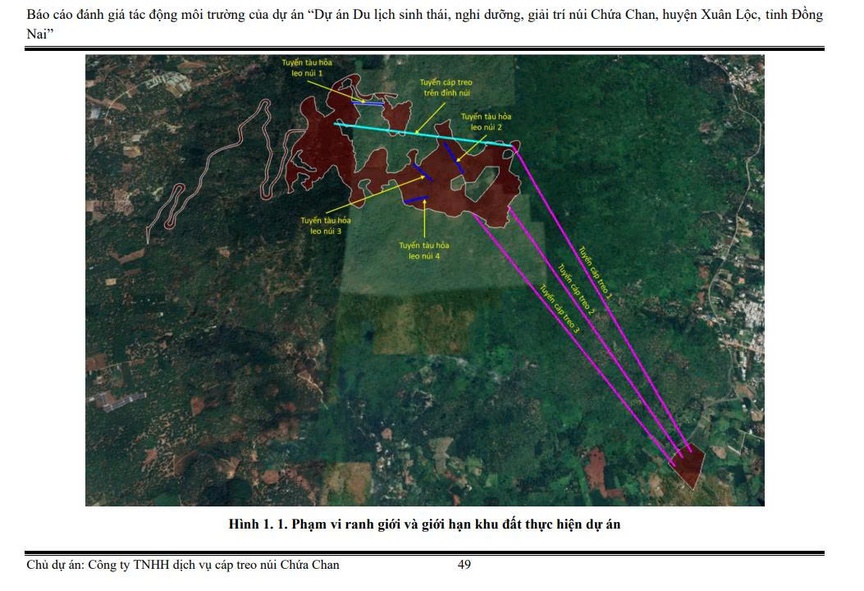 Phạm vi thực hiện dự án. Nguồn ảnh: Báo cáo tác động môi trường Phạm vi thực hiện dự án. Nguồn ảnh: Báo cáo tác động môi trường