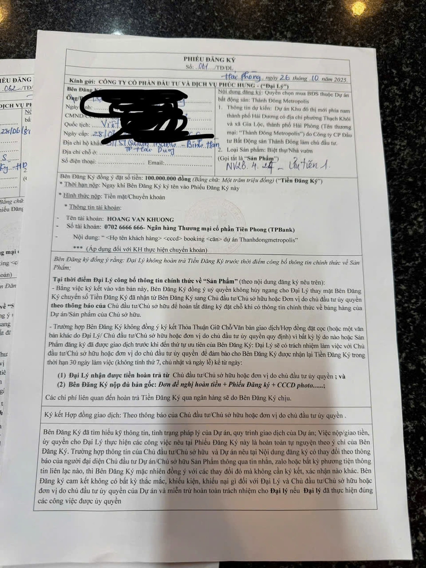 Dự án Thành Đông Metropolis (Hải Phòng): Môi giới sử dụng Hợp đồng nguyên tắc làm "mồi nhử" khách hàng?- Ảnh 4. Dự án Thành Đông Metropolis (Hải Phòng): Môi giới sử dụng Hợp đồng nguyên tắc làm "mồi nhử" khách hàng?- Ảnh 4.