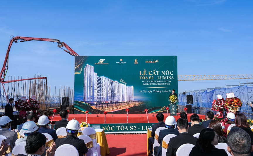 Sunshine Group cất nóc tòa S2 Lumina tại dự án căn hộ hàng hiệu đầu tiên ở KĐT Ciputra - Ảnh 2. Sunshine Group cất nóc tòa S2 Lumina tại dự án căn hộ hàng hiệu đầu tiên ở KĐT Ciputra - Ảnh 2.